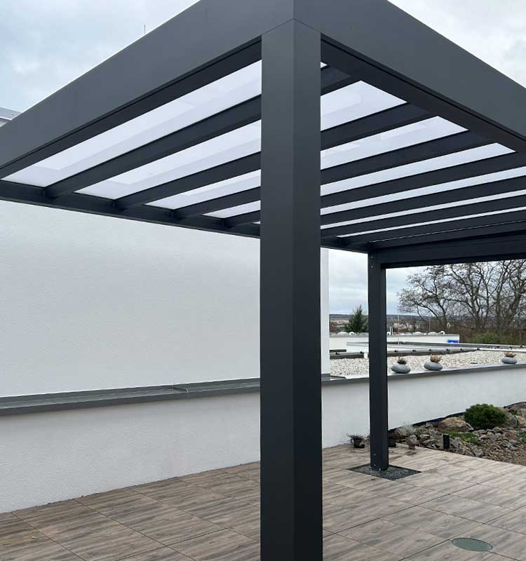 zastřešení terasy, pergola u domu, hliníkové pergoly na míru